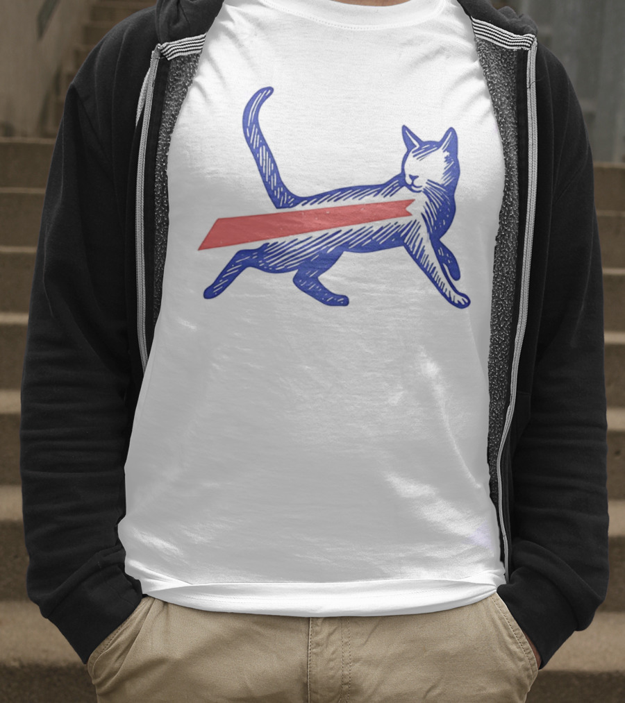 Buffalo Bills Football Cat Logo Design T-Shirt