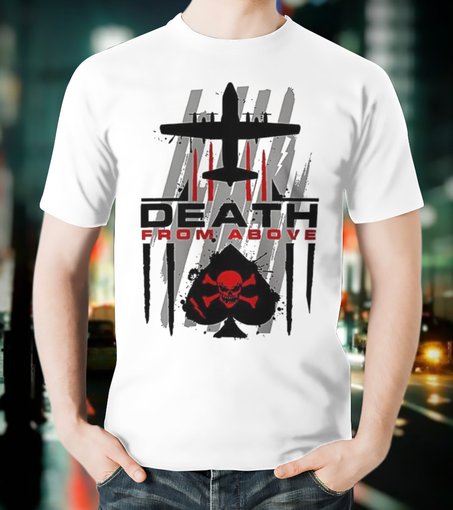 Death From Above Hercules Ace Of Spades Skull And Crossbones T-Shirt