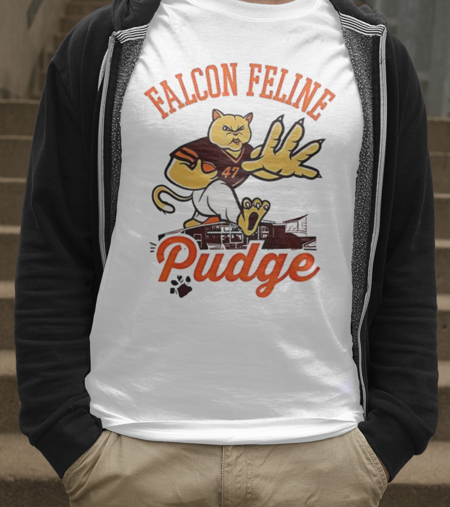 Falcon Feline Pudge 47 Football T-Shirt