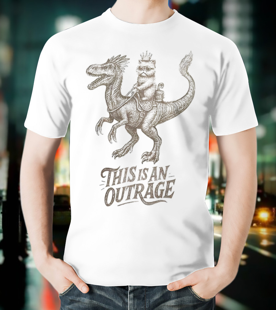 Donut And Mongo Dungeon This Is An Outrage Dinosaur Rider Adventure T-Shirt