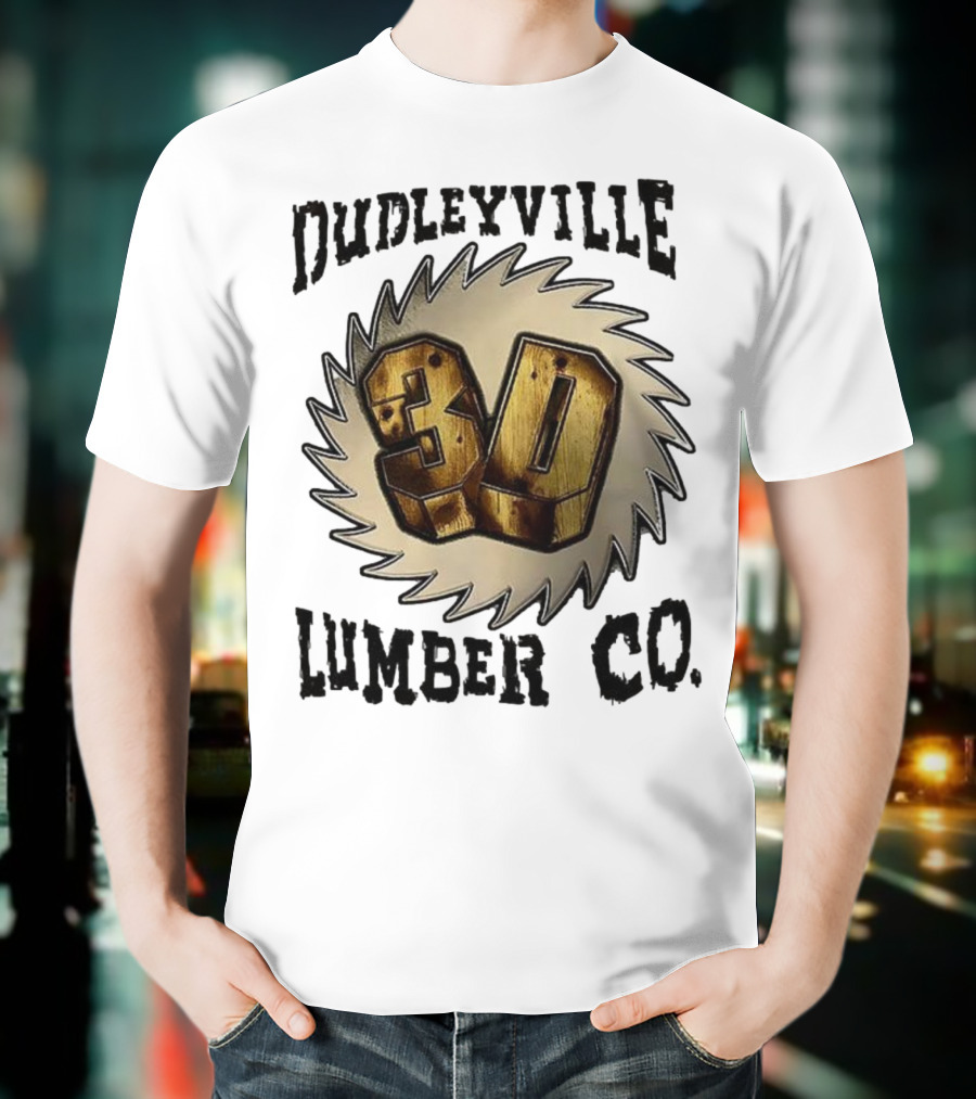 Dudleyville 3D Lumber Co Saw Blade Logo T-Shirt