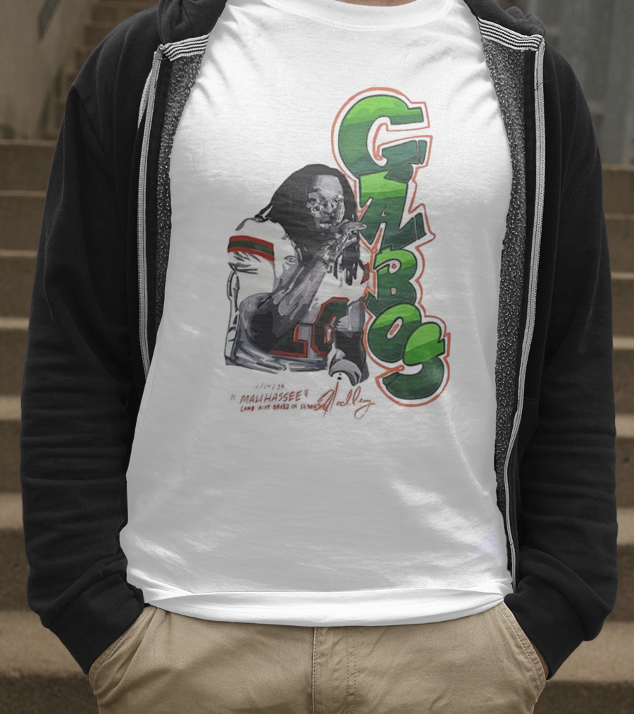 Malachi Toney Gabos Miami Hurricanes Malihassee Signature T-Shirt