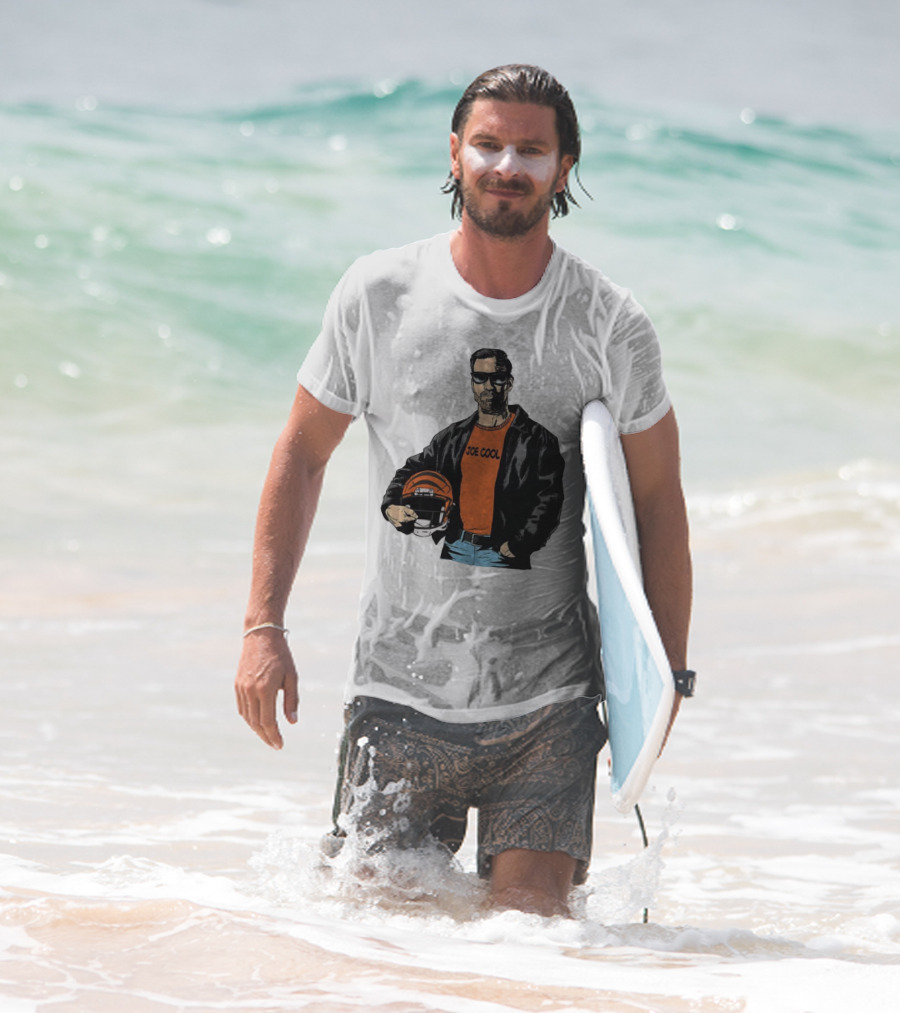 Joe Cool Cincinnati Bengals NFL Vintage Joe Burrow Helmet T-Shirt