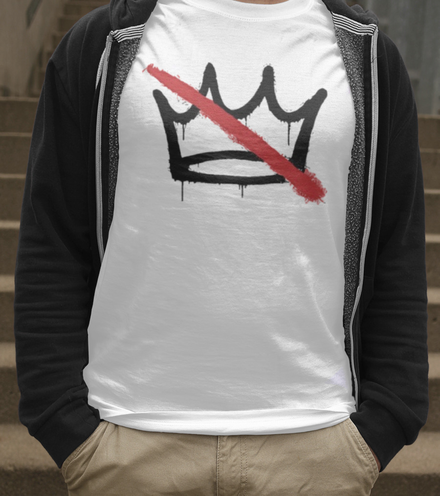 New No Kings In America Strikethrough Crown Symbol T-Shirt