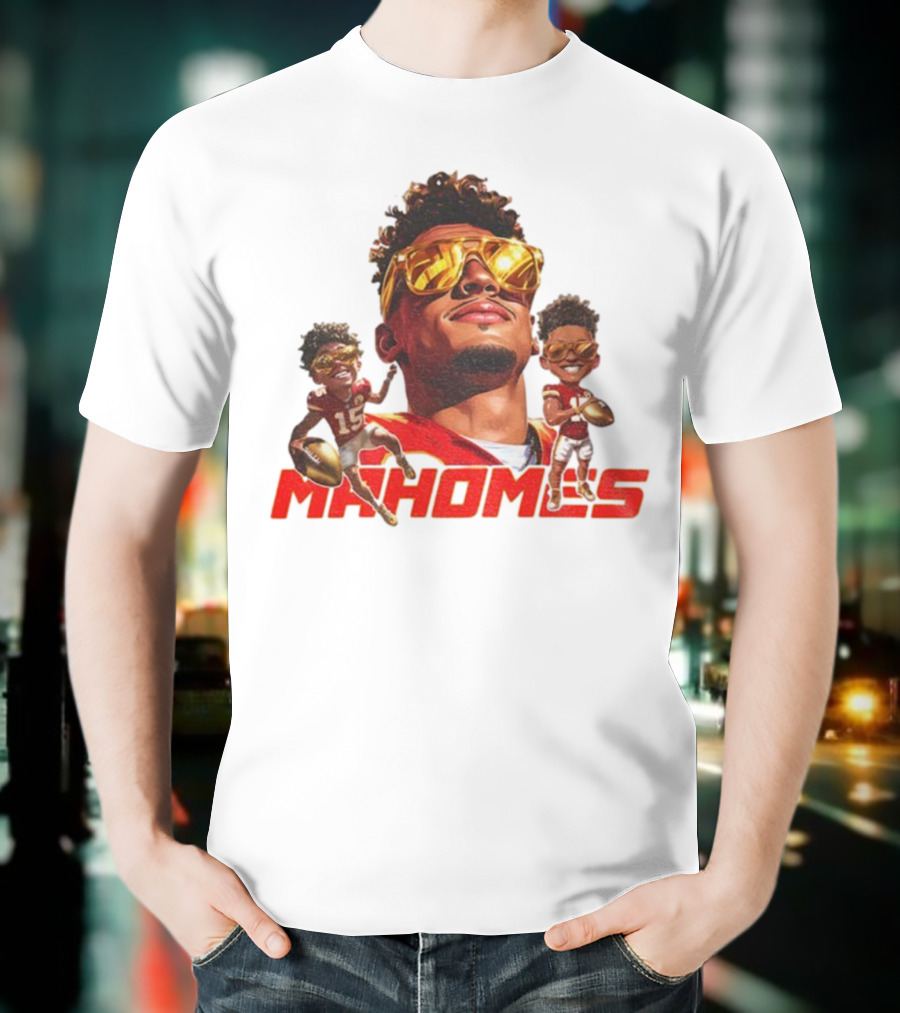 Patrick Mahomes Kansas City Chiefs Football Player Caricature Mahomes 2025 T-Shirt