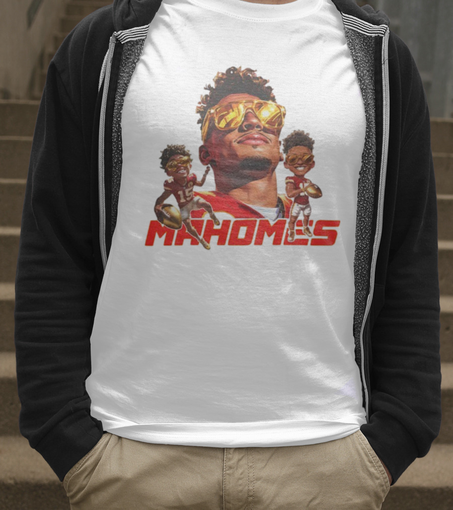 Patrick Mahomes Kansas City Chiefs Football Player Caricature Mahomes 2025 T-Shirt