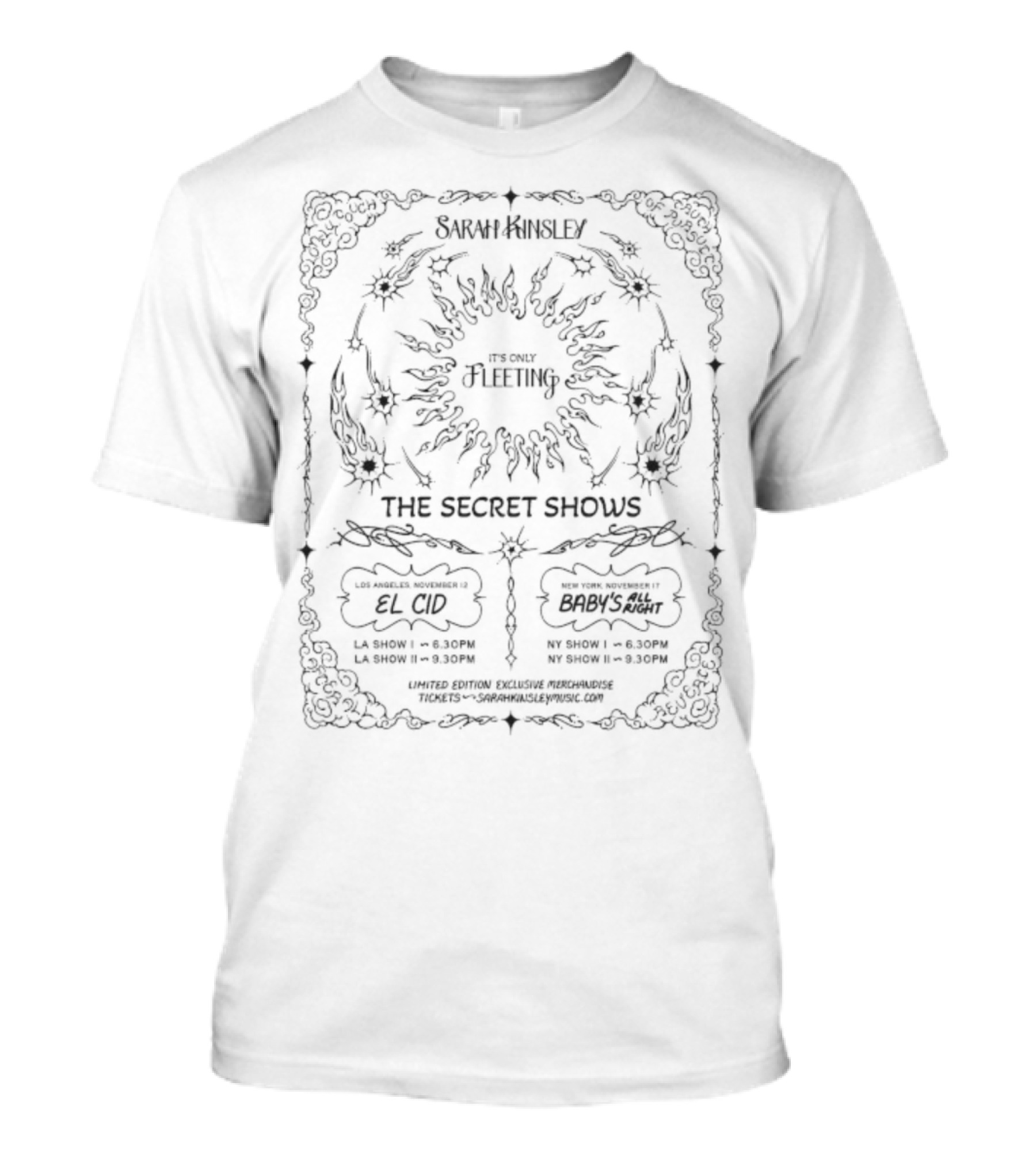 Sarah Kinsley Secret Shows 2025 Spring Summer ZH Toronto Chicago 5.29 6.19 T-Shirt