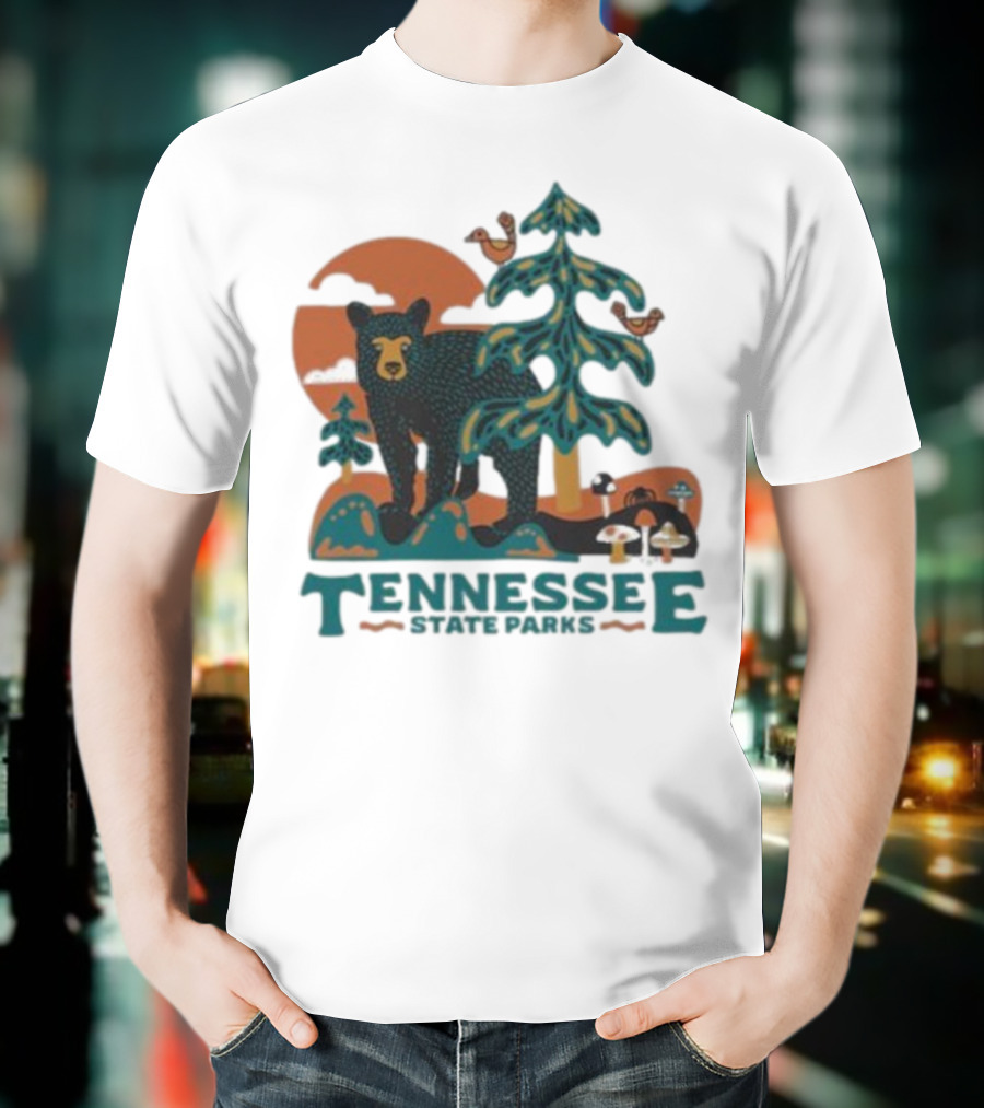 Tennessee State Parks Bear Nature Scene And Forest Wildlife T-Shirt