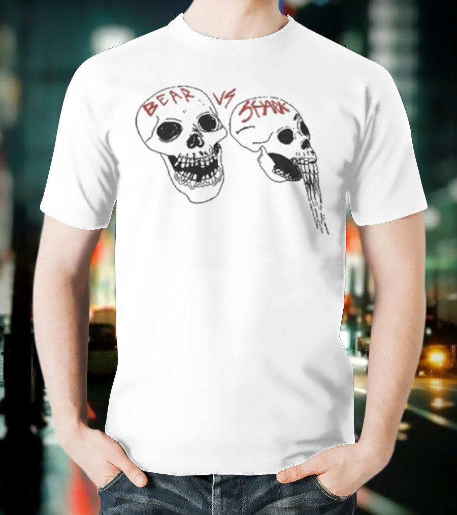 Bear Vs Shark Skulls Snow Cone Skull T-Shirt