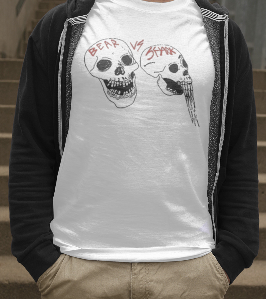 Bear Vs Shark Skulls Snow Cone Skull T-Shirt