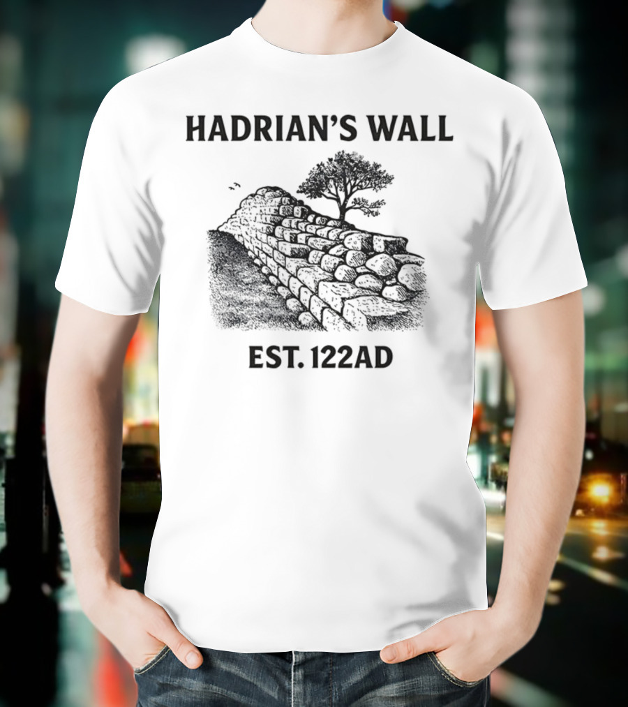 Hadrian's Wall Est 122AD Ancient Rome Historical Structure T-Shirt