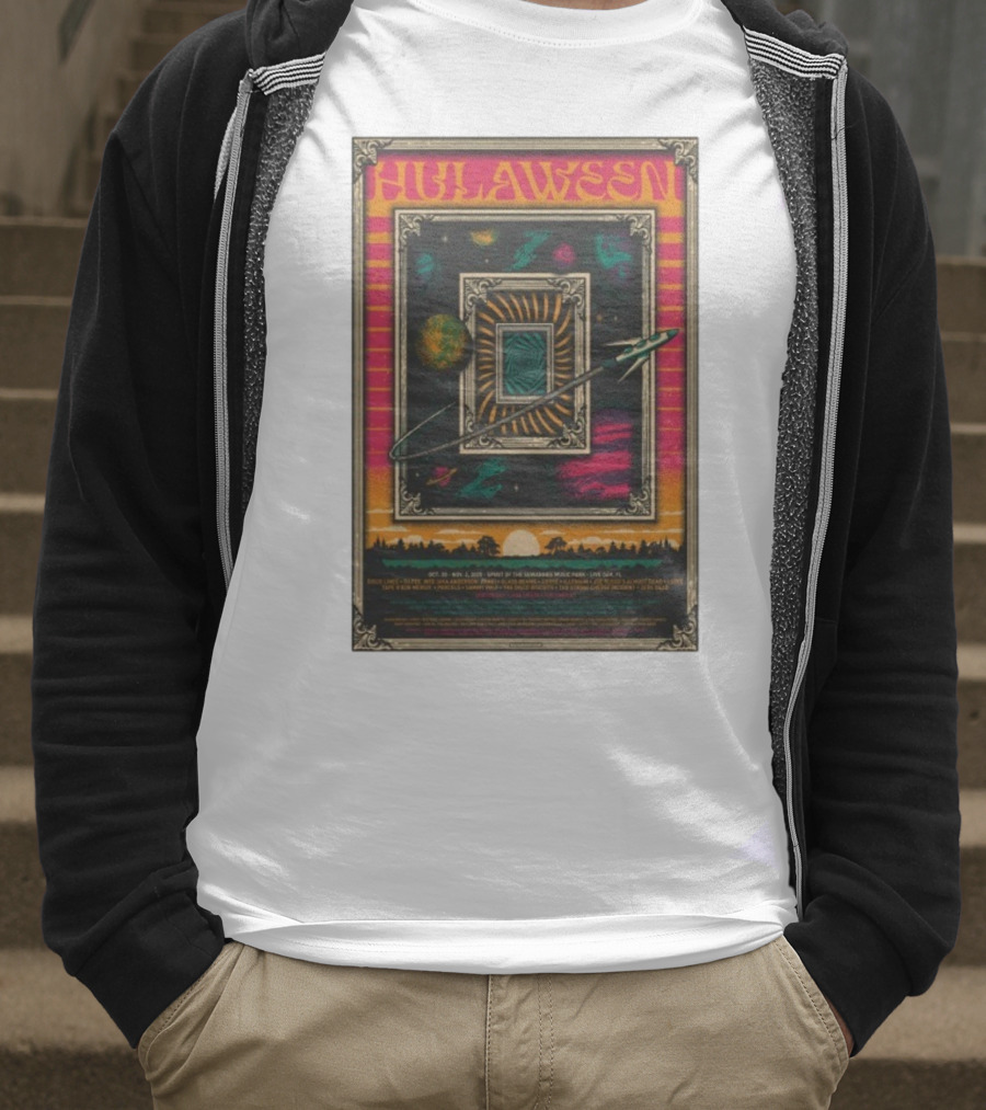 Hulaween 2025 Spirit Of The Suwannee Music Park Live Oak FL Astronaut Outer Space Journey T-Shirt