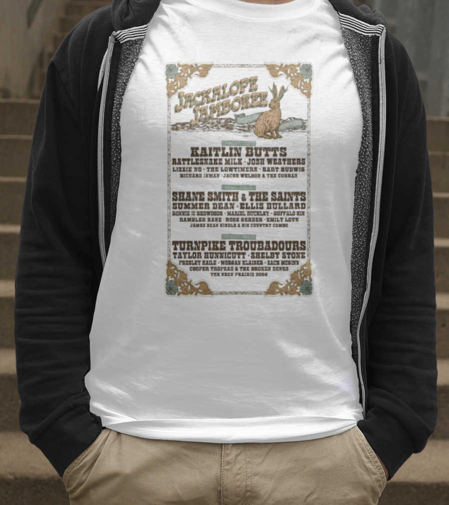 Jackalope Jamboree 2026 Pendleton Oregon American Aquarium Shane Smith Craig Morgan Lineup T-Shirt