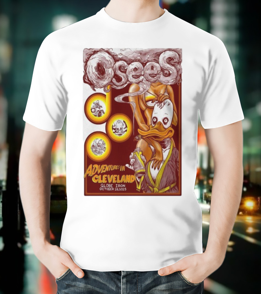 Osees Adventures In Cleveland Globe Iron October 28 2025 T-Shirt