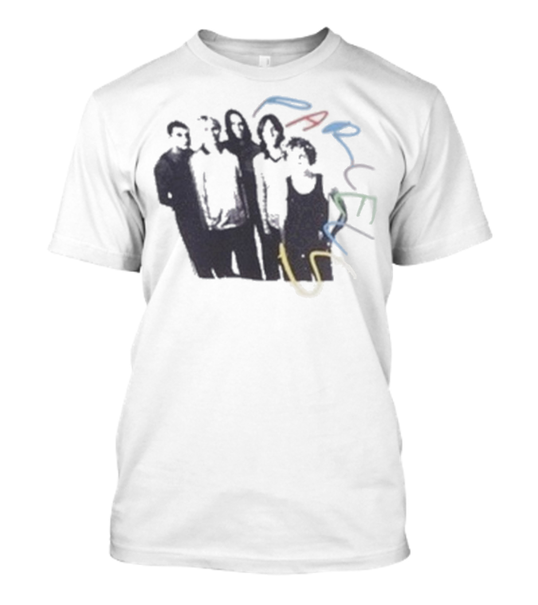 Parcels Scribble Band Silhouettes And Vibrant Abstract Lines T-Shirt