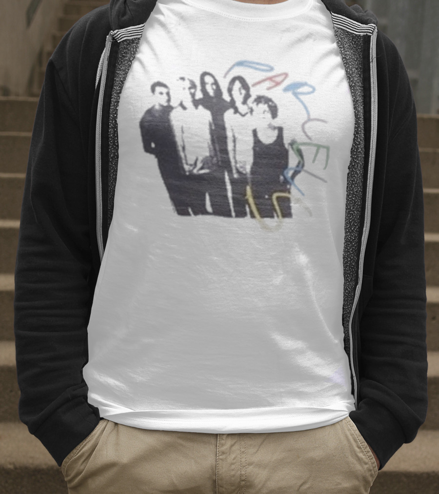 Parcels Scribble Band Silhouettes And Vibrant Abstract Lines T-Shirt