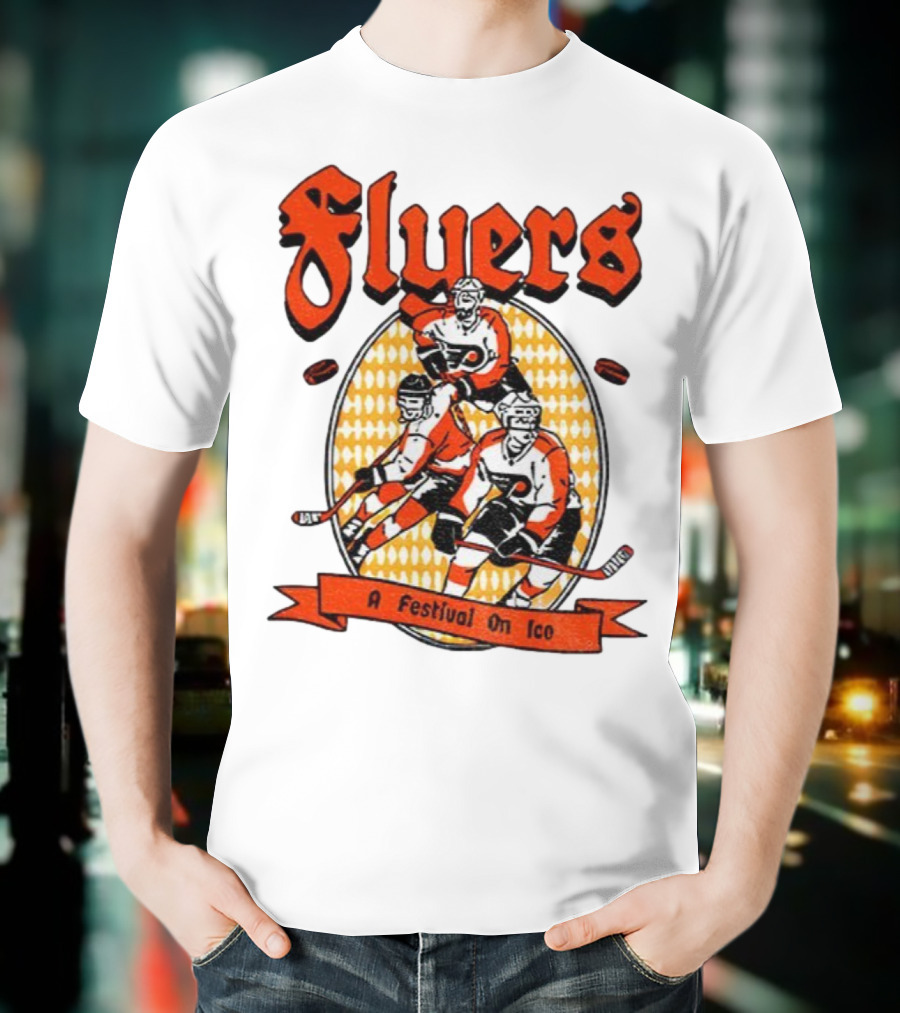 Philadelphia Flyers A Festival On Ice Hockey Team T-Shirt