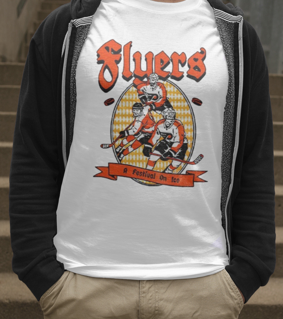 Philadelphia Flyers A Festival On Ice Hockey Team T-Shirt