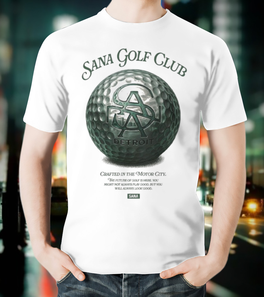 Sana Golf Club Detroit Crafted In The Motor City T-Shirt