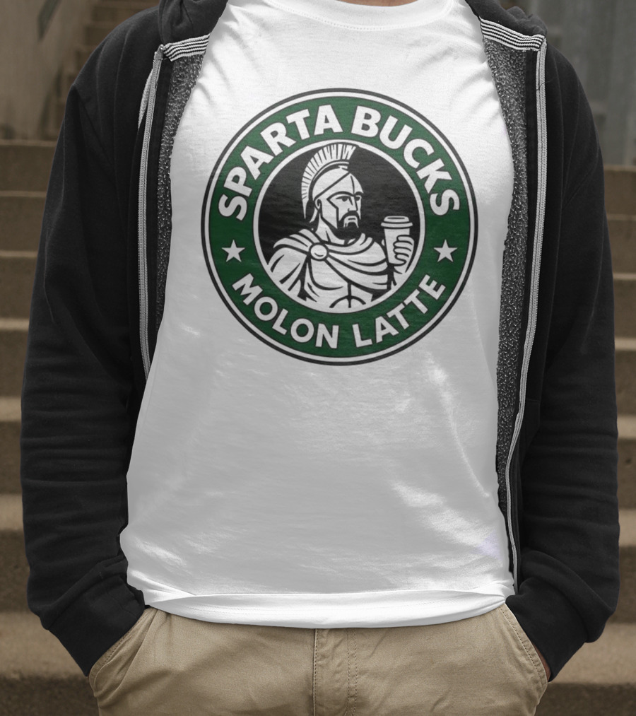 Sparta Bucks Molon Latte Roman Warrior Coffee T-Shirt