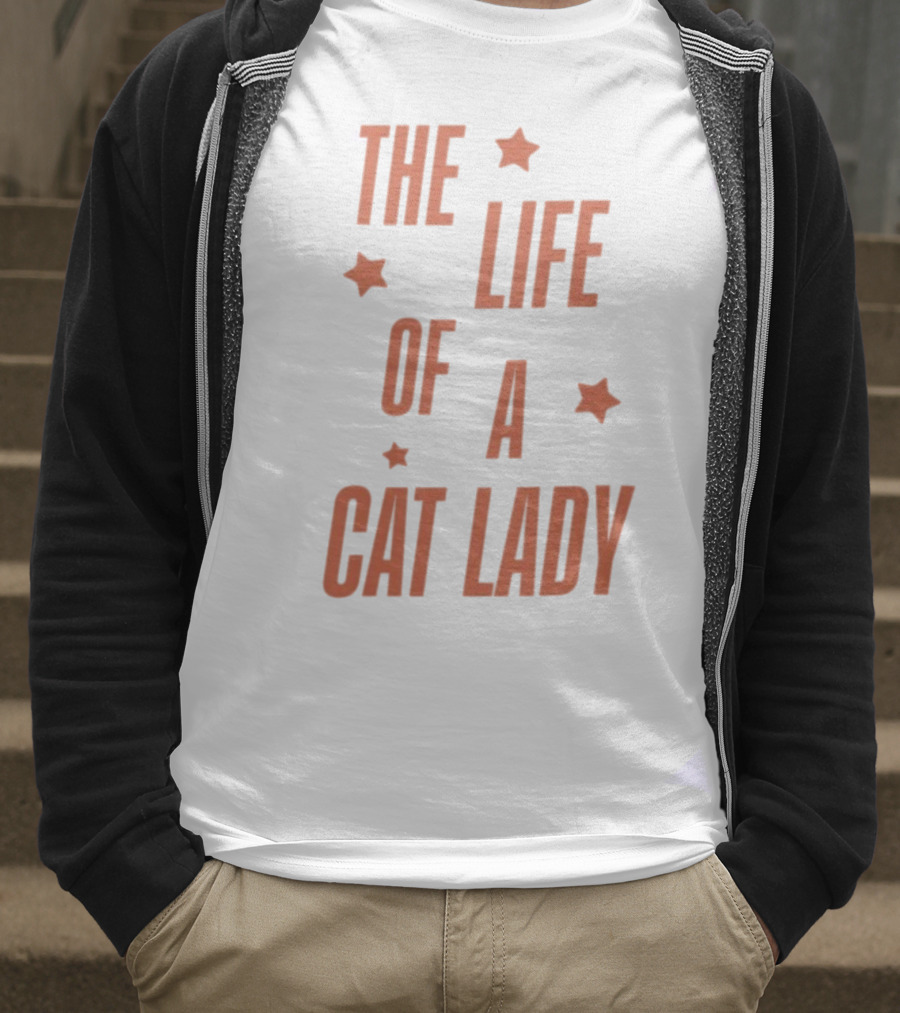 The Life Of A Cat Lady Stars T-Shirt