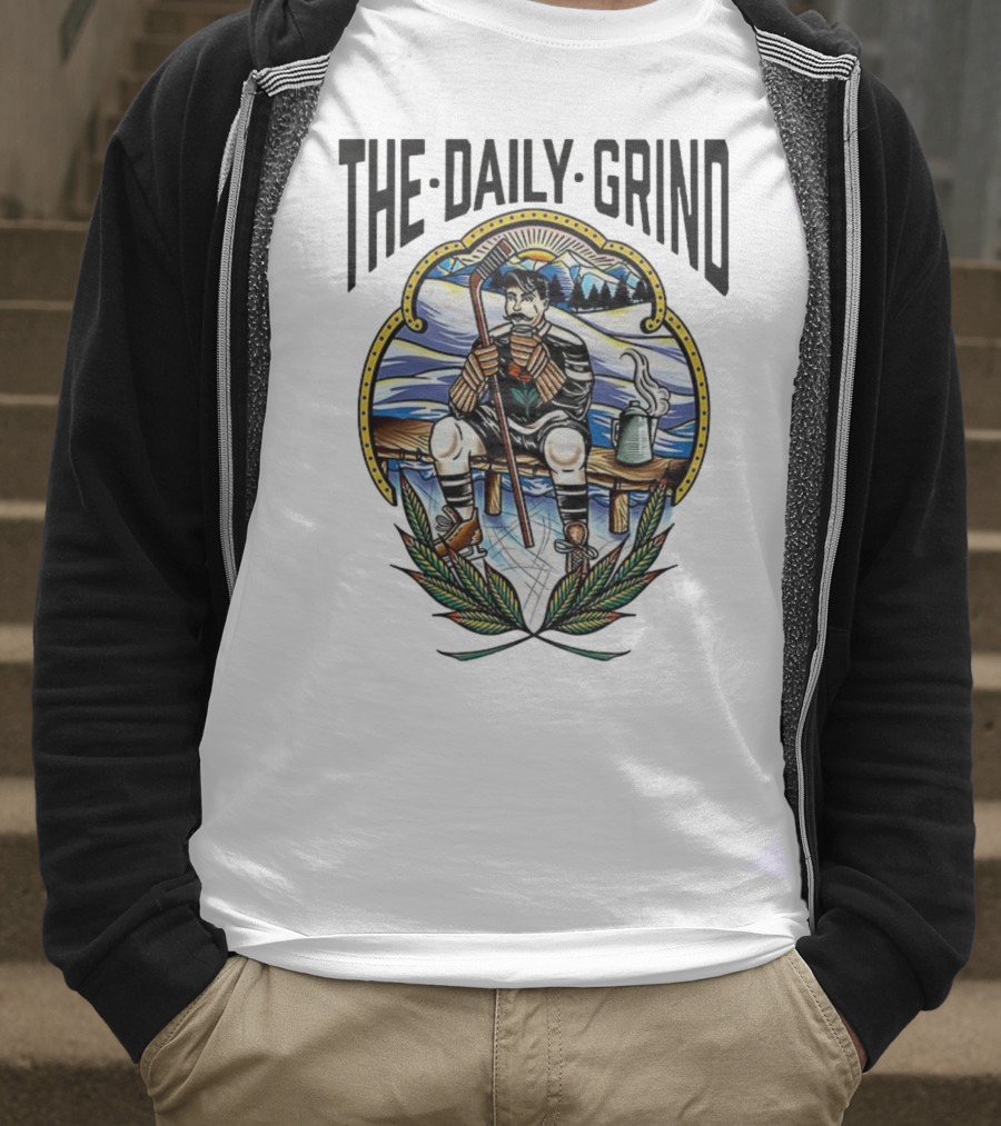 The Daily Grind Hockey Relaxation Scene NHL Inspired T-Shirt