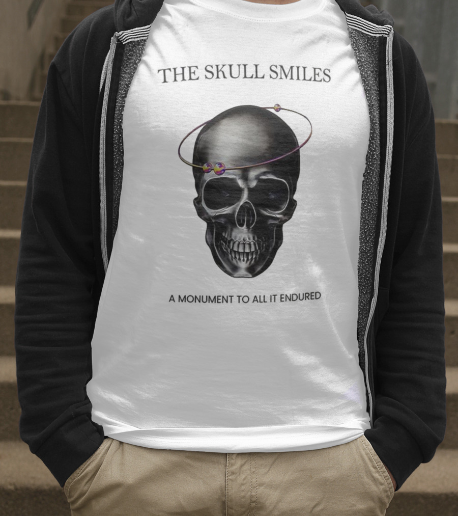 The Skull Smiles A Monument To All It Endured With Planetary Orbit Halo T-Shirt