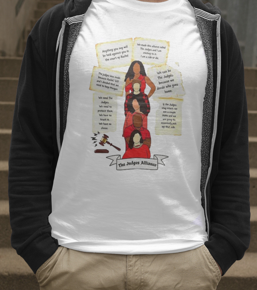The Judges Alliance Quotes And Figures With Gavel Symbol T-Shirt