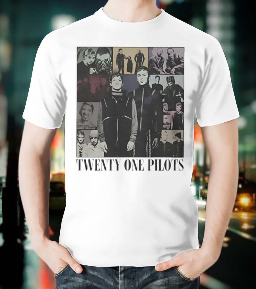 Twenty One Pilots Clancy Eras Tour 2025 Band Members Collage T-Shirt