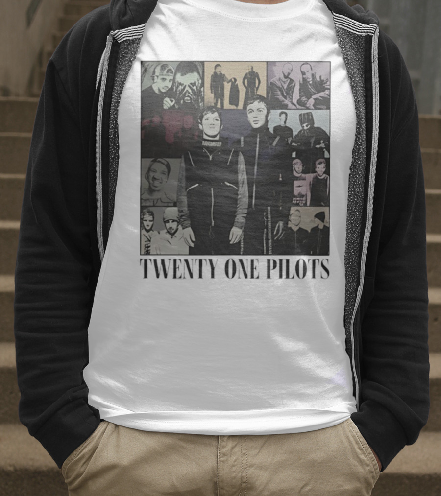 Twenty One Pilots Clancy Eras Tour 2025 Band Members Collage T-Shirt