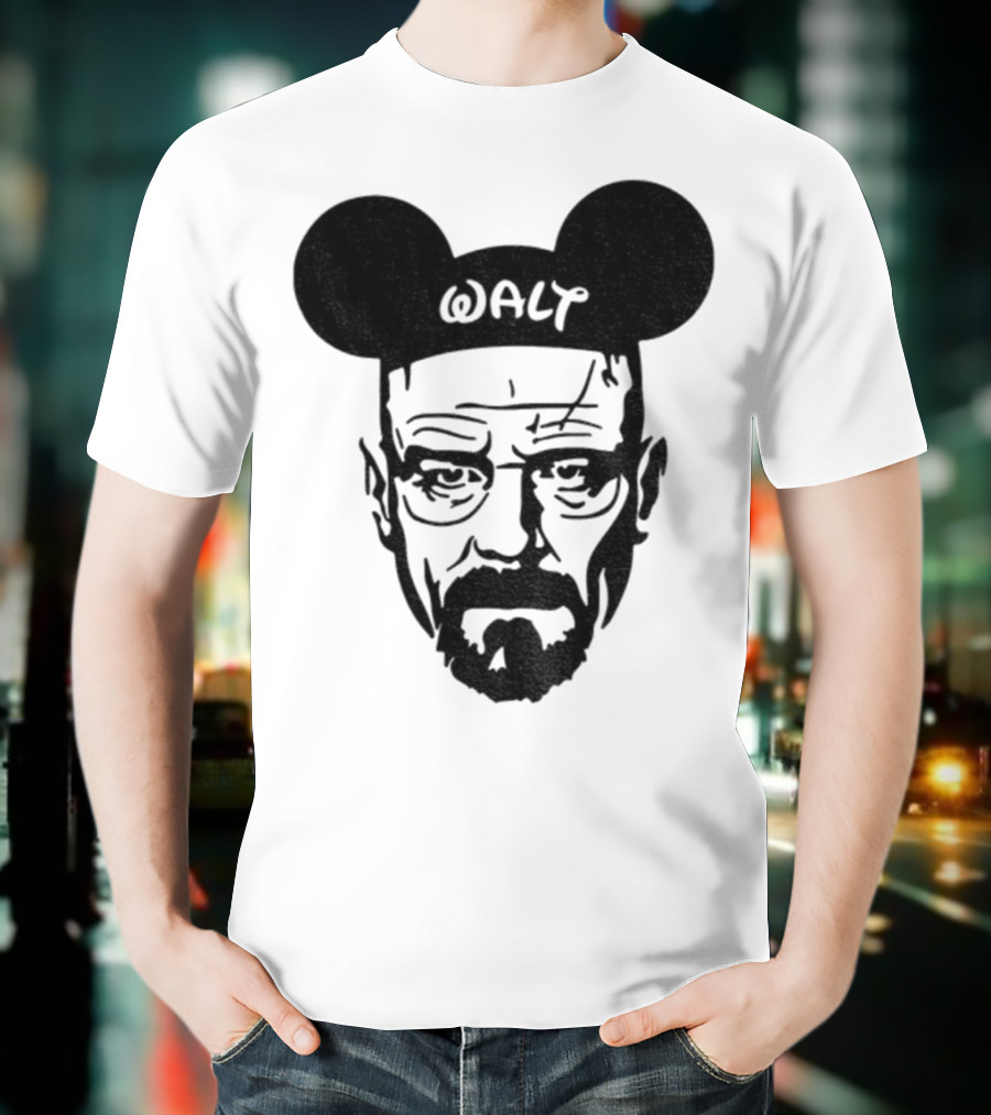 Walter White Mickey Mouse Breaking Bad Disney Meme T-Shirt