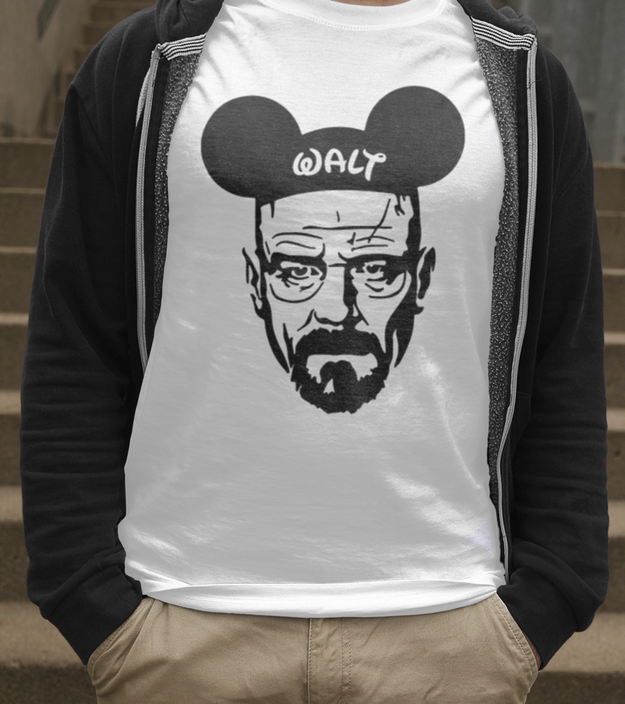 Walter White Mickey Mouse Breaking Bad Disney Meme T-Shirt