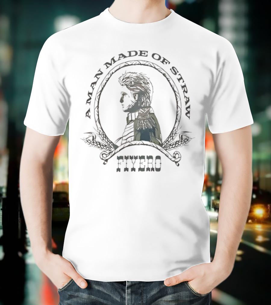A Man Made Of Straw Fiyero Silhouette Emblem T-Shirt