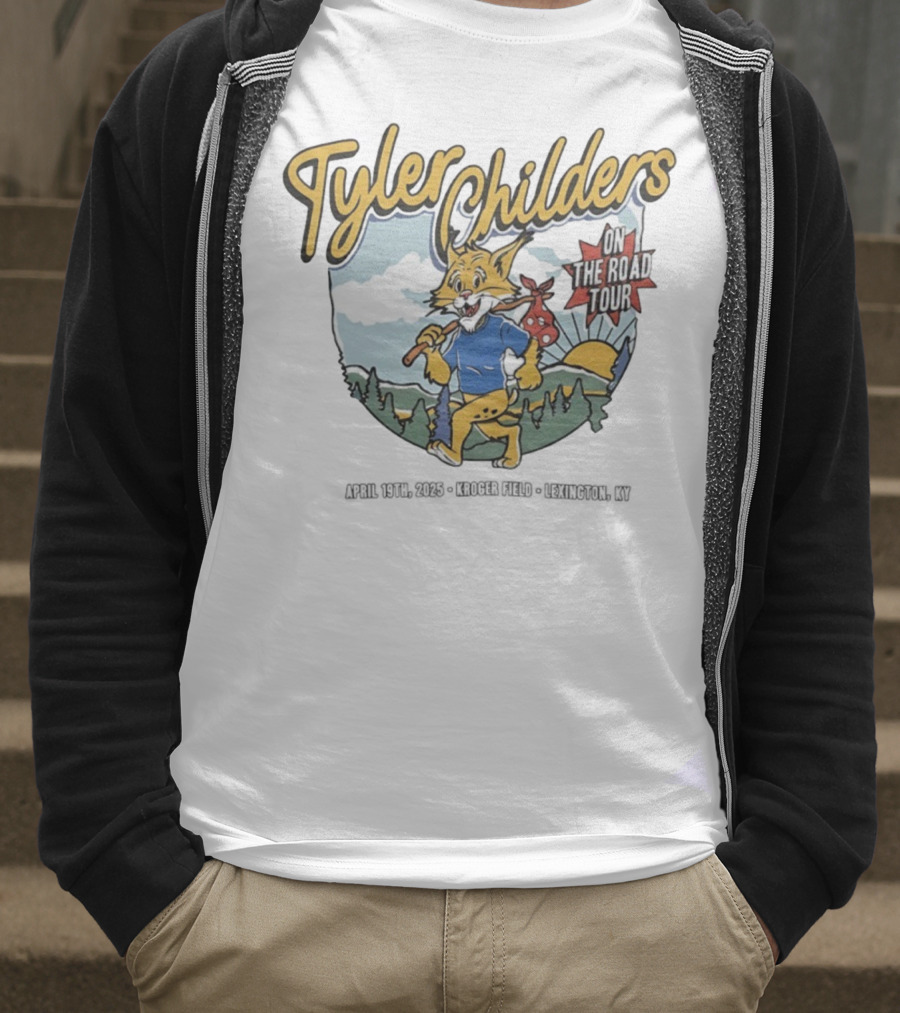Tyler Childers Wildcat On The Road Tour Forest Sunrise Scene T-Shirt