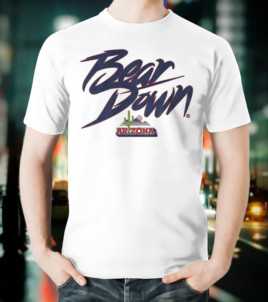 Bear Down Arizona Cactus Wildcats Football 2025 T-Shirt