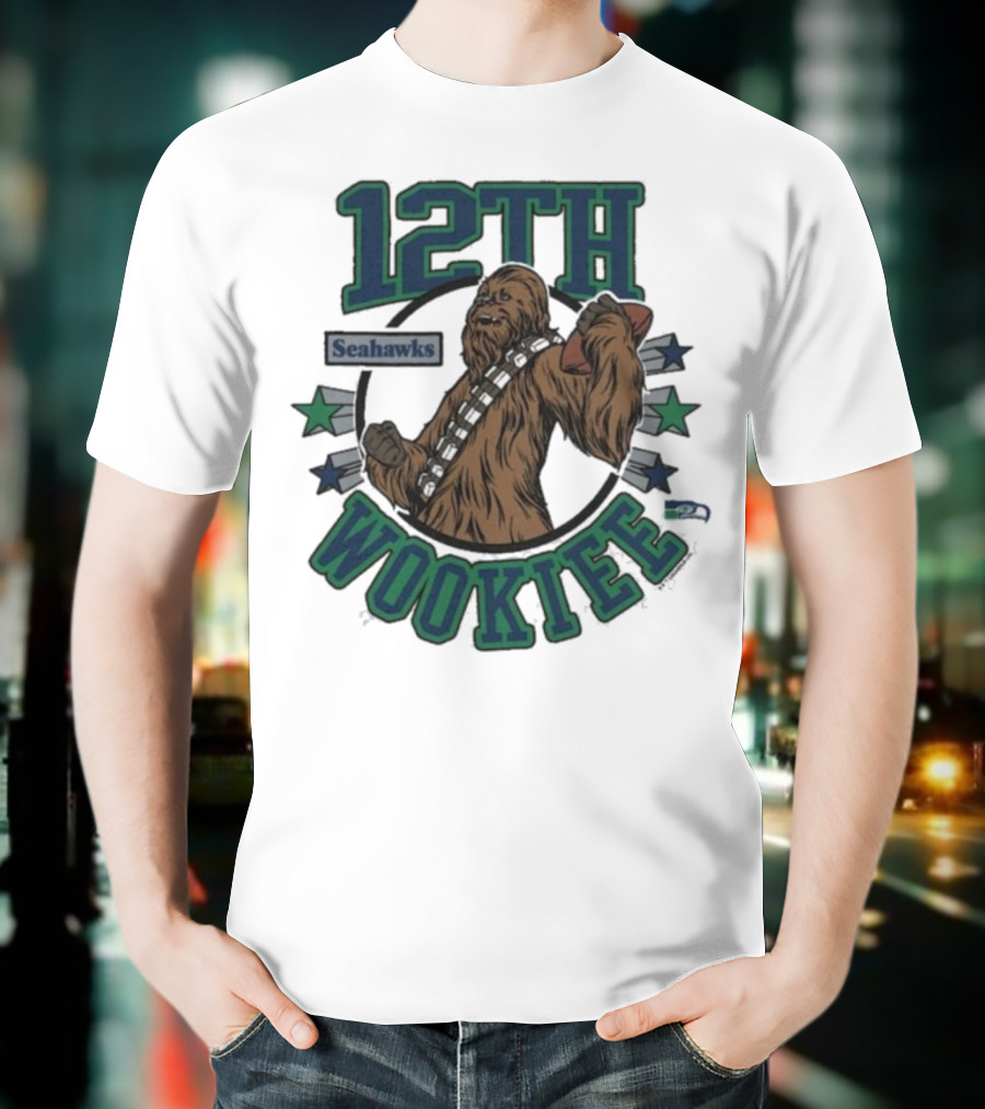 12TH Wookiee Chewbacca Seahawks Star Wars NFL Crossover T-Shirt