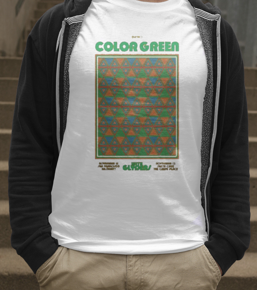 Color Green California November 12-13 2025 Pyramid Patterns T-Shirt