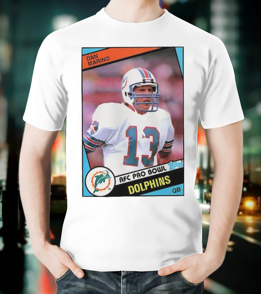 Dan Marino Miami Dolphins AFC Pro Bowl Quarterback Topps Trading Card T-Shirt