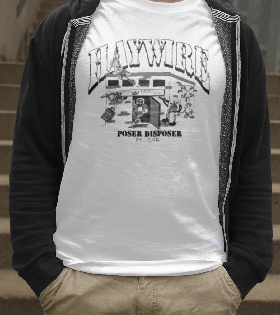 HAYWIRE Poser Disposer FT. COA Cartoon House Scene T-Shirt
