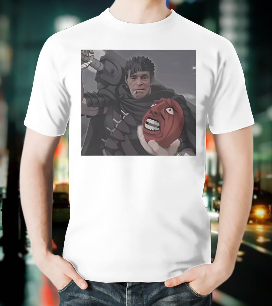Berserk Guts Willem Dafoe Meme Crossover T-Shirt