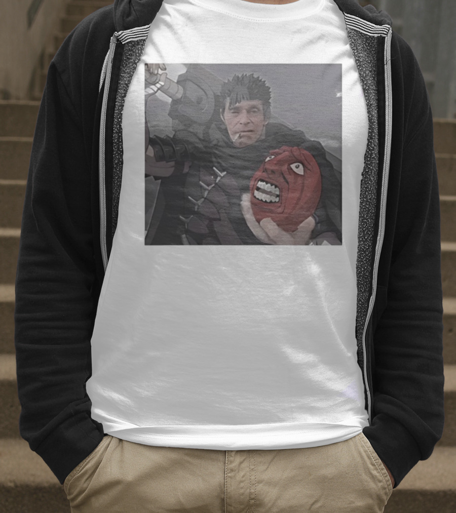 Berserk Guts Willem Dafoe Meme Crossover T-Shirt