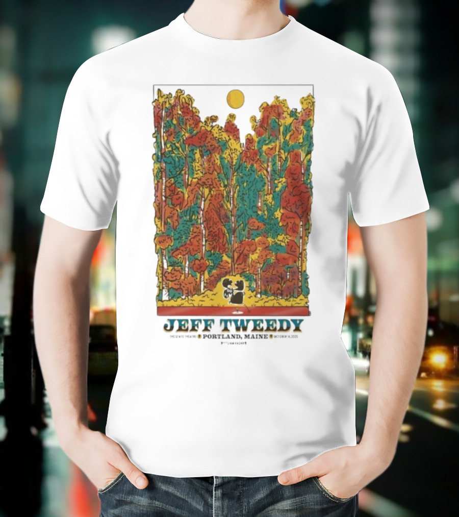 Jeff Tweedy Portland Maine State Theatre October 16 2025 Forest Scene T-Shirt