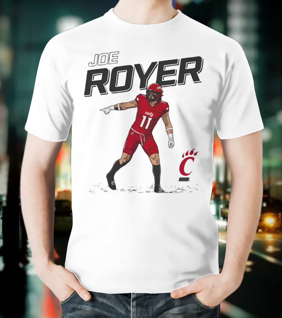 Joe Royer Cincinnati Bearcats Football Cincy Bearcat Claw Logo T-Shirt
