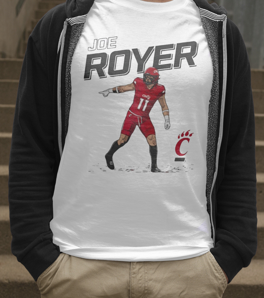 Joe Royer Cincinnati Bearcats Football Cincy Bearcat Claw Logo T-Shirt