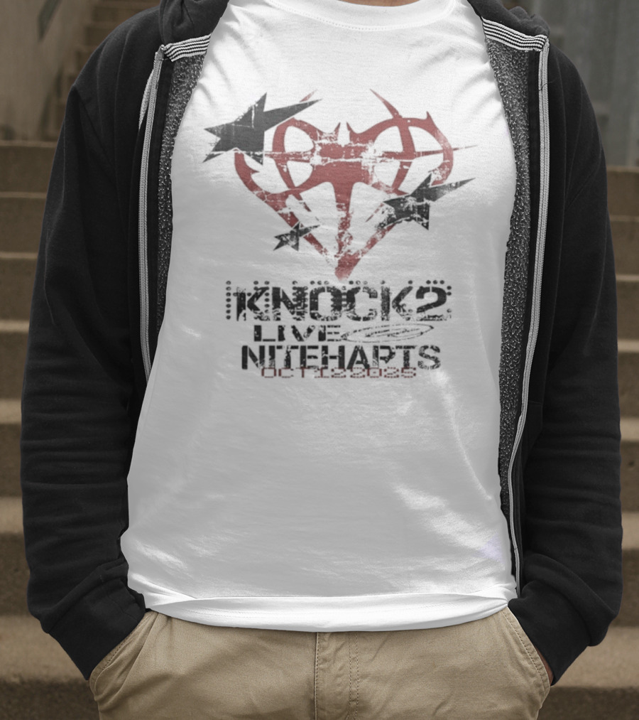 Knock2 Live Niteharts Oct 12 2025 Airplane Heart Symbol T-Shirt