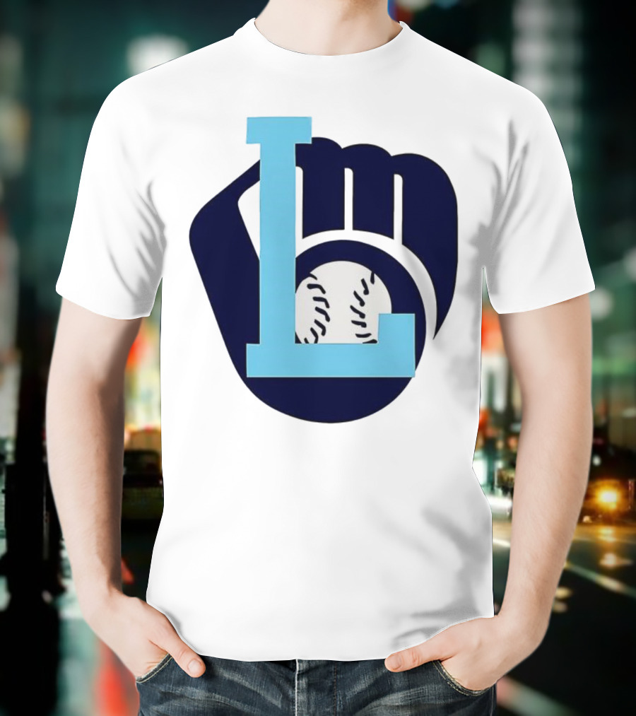 Milwaukee Brewers Baseball Glove L Monogram T-Shirt