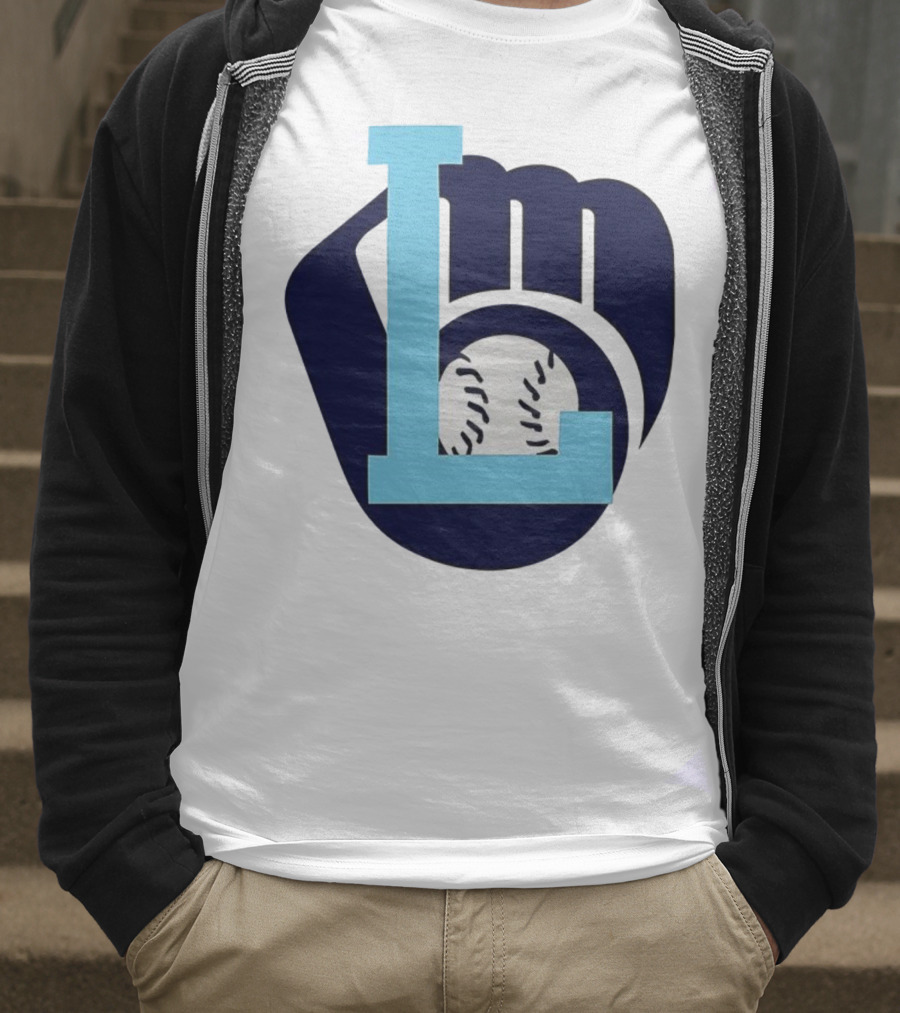 Milwaukee Brewers Baseball Glove L Monogram T-Shirt