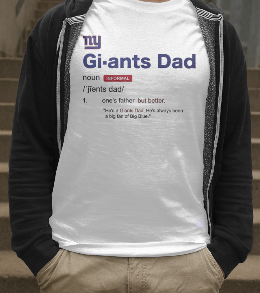 NY Giants Dad Definition Big Blue Fan Apparel T-Shirt
