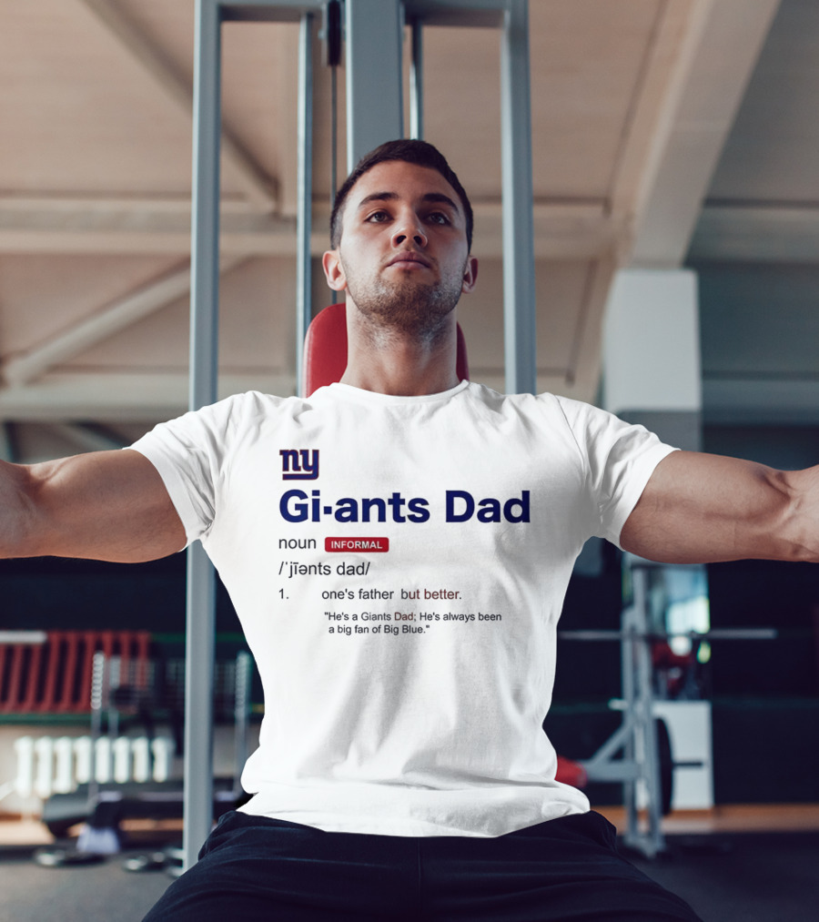NY Giants Dad Definition Big Blue Fan Father's Day Gift Idea T-Shirt
