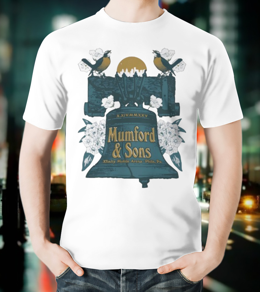 Mumford & Sons Xfinity Mobile Arena Philadelphia 2025 Event XIIIVMMXXV T-Shirt